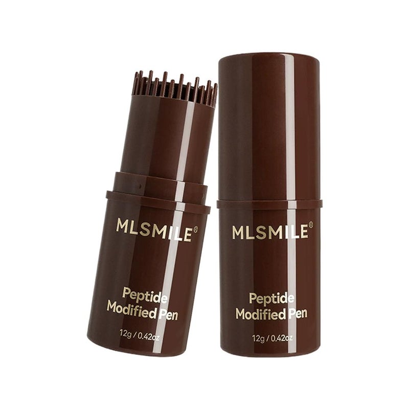 MLSMILE English Peptide Hair Styling Stick: Waterproof, sweatproof, smudge-proof, colorfast, covers gray hair naturally, and includes a comb.